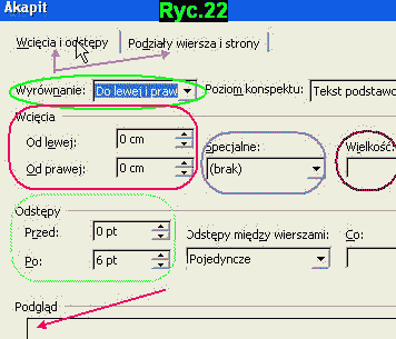 Ryc.22. Akapit i jego formatowania (6,3 kB)